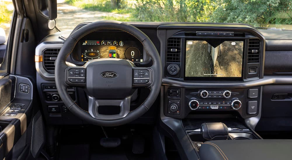 The interior of a 2025 Ford F-150.